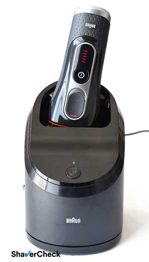 The Braun S5 5090cc during the automatic cleaning cycle.