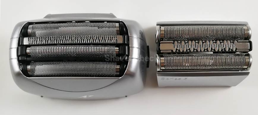 Panasonic ES-LA63-S vs Braun Series 5 shaving head