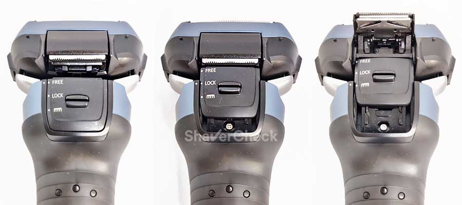 The multi-function switch of the Panasonic Arc 5/Series 900 in the 3 different positions.