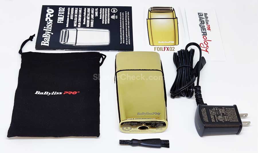The accessories included with the BaByliss PRO FOILFX02.