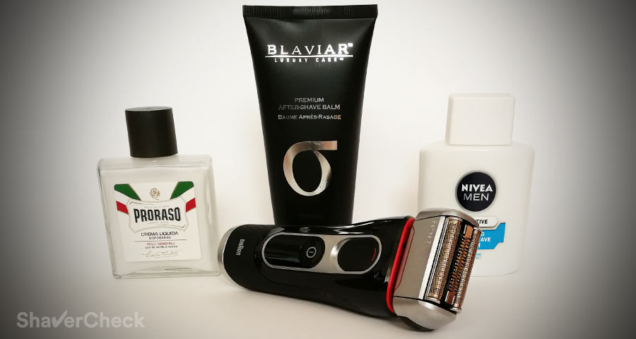 Using a quality aftershave balm after your shave is highly recommended.