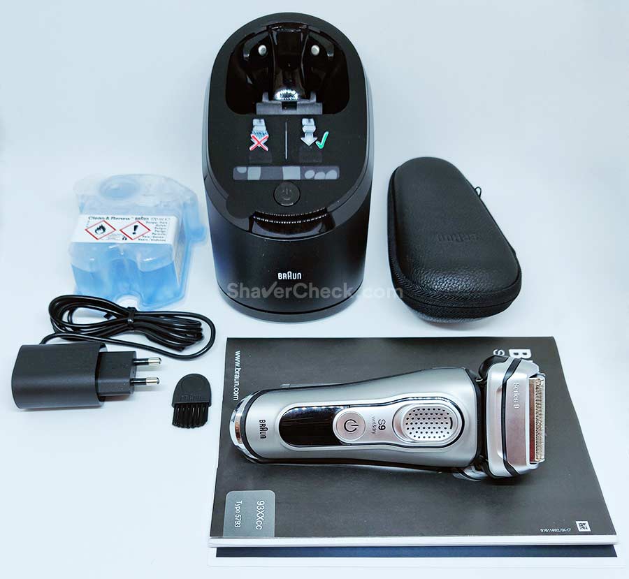 Braun Series 9 9385cc included accessories.