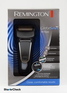 Remington PF7500 Comfort Series Pro shaving head box