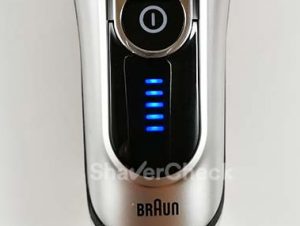Braun Series 9 9290cc battery level indicator.