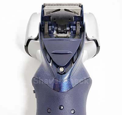 The pop-up trimmer is located on the back of the shaving head.