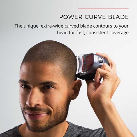 The curved blade profile of the HC4250 makes it ideal to shaving the head.