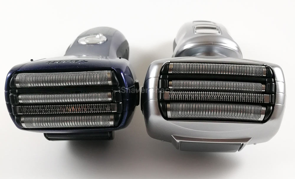 Panasonic ES-LF51-A shaving head (left) vs Panasonic ES-LA63-S (right)
