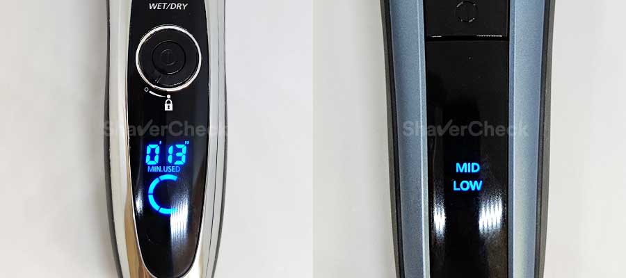 The multi-function display vs the basic 3-level Led display of the ES-LV5U.