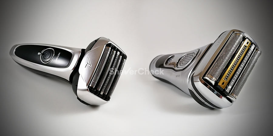 Panasonic Arc 5 and Braun Series 9, two of the closest shaving electric razors you can currently buy.