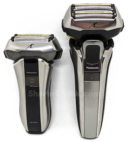 Panasonic Arc 5 shavers featuring a metal body: ES-LV70 and ES-LV9Q.