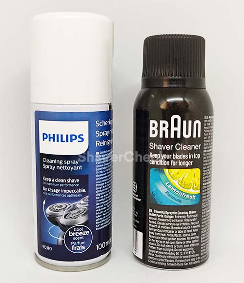 Philips and Braun cleaning sprays