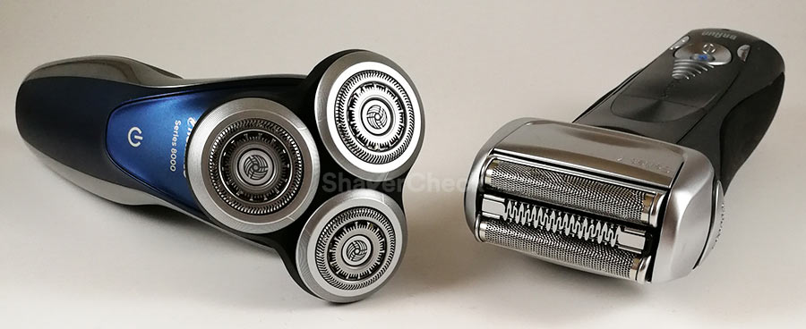 Electric shavers use either reciprocating or rotating blades.