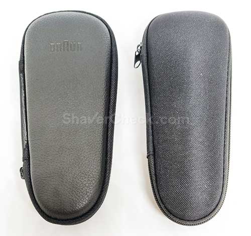 Braun Series 9 leather vs textile case.