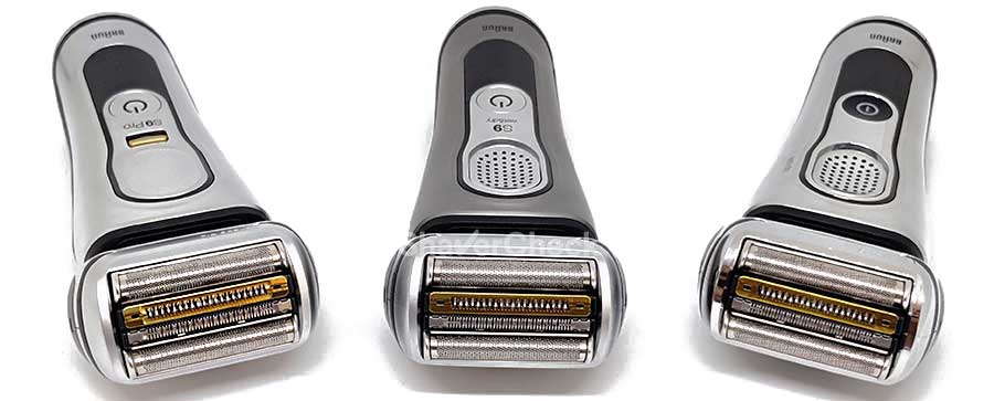 Various Braun Series 9 shavers.