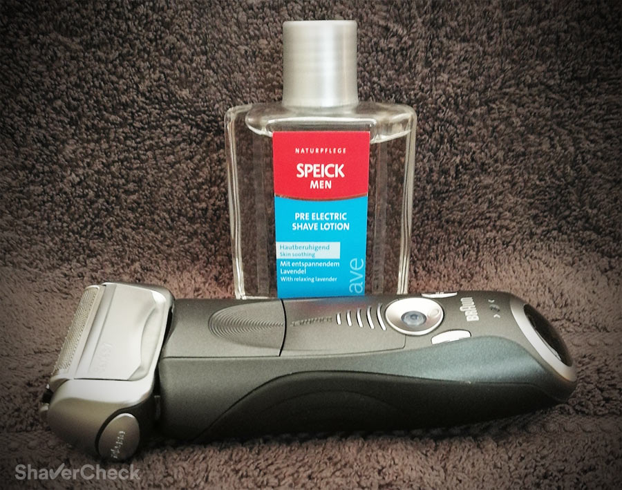 An electric pre-shave lotion can improve the comfort and closeness of the shave.