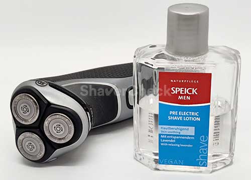 The Speick pre-shave works well with any type of electric razor.