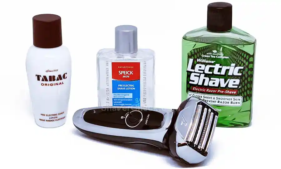 Using a pre-shave is highly recommended for a close and comfortable dry shave.