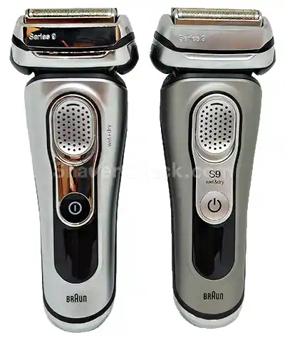 The Braun Series 9 9290cc (left) and the Braun Series 9 9385cc (right).