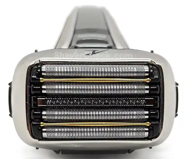 The shaving head of a newer 5-blade Panasonic Arc 5.