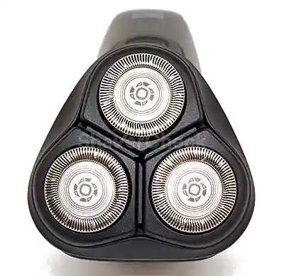 The 3-blade shaving head of the Philips Norelco Shaver 2300.