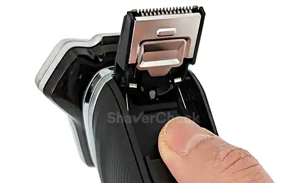 The hair trimmer on the Philips Shaver 9500.