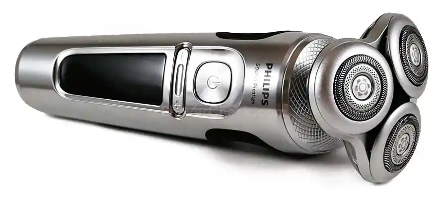 The Philips Norelco S9000 Prestige SP9820, arguably the best rotary electric shaver you can buy right now.