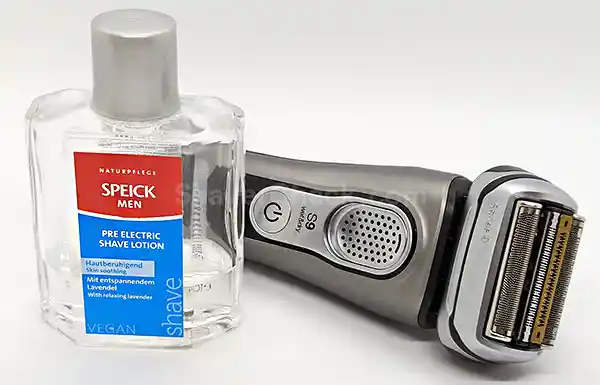 The Speick pre-shave lotion.